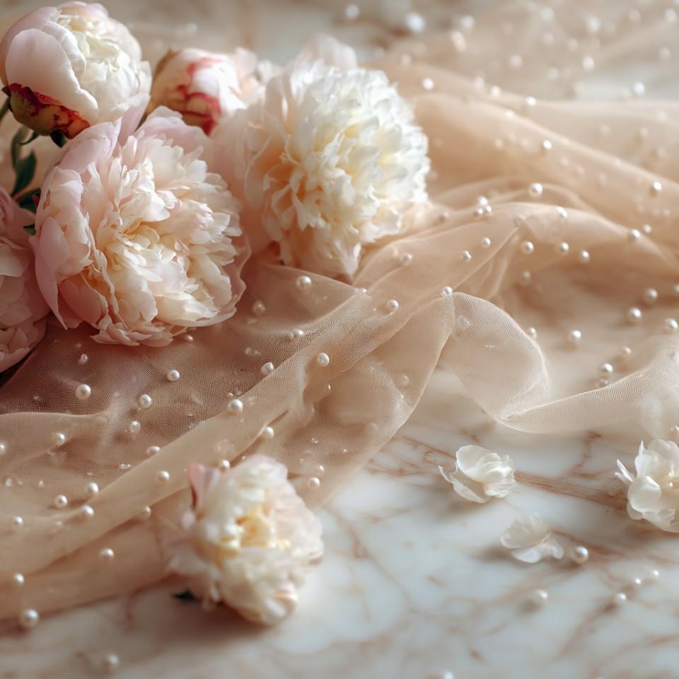 A 1/2/3-piece set of champagne-colored pearl tulle table runners, Sheer, suitable for romantic wedding venues and holiday party decorations.Adorn tables, arches, chair backs, and bridal veils, perfect for Valentine's Day and spring outdoor weddings