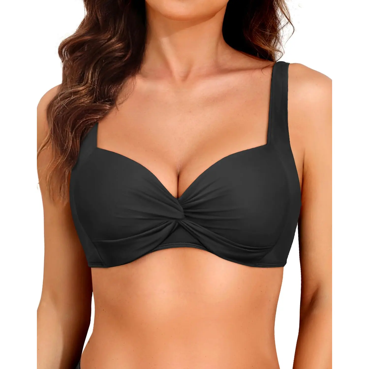 Yonique Women Underwire Bikini Top - Push Up Bathing Suit Top Padded Bra Swimsuit Top