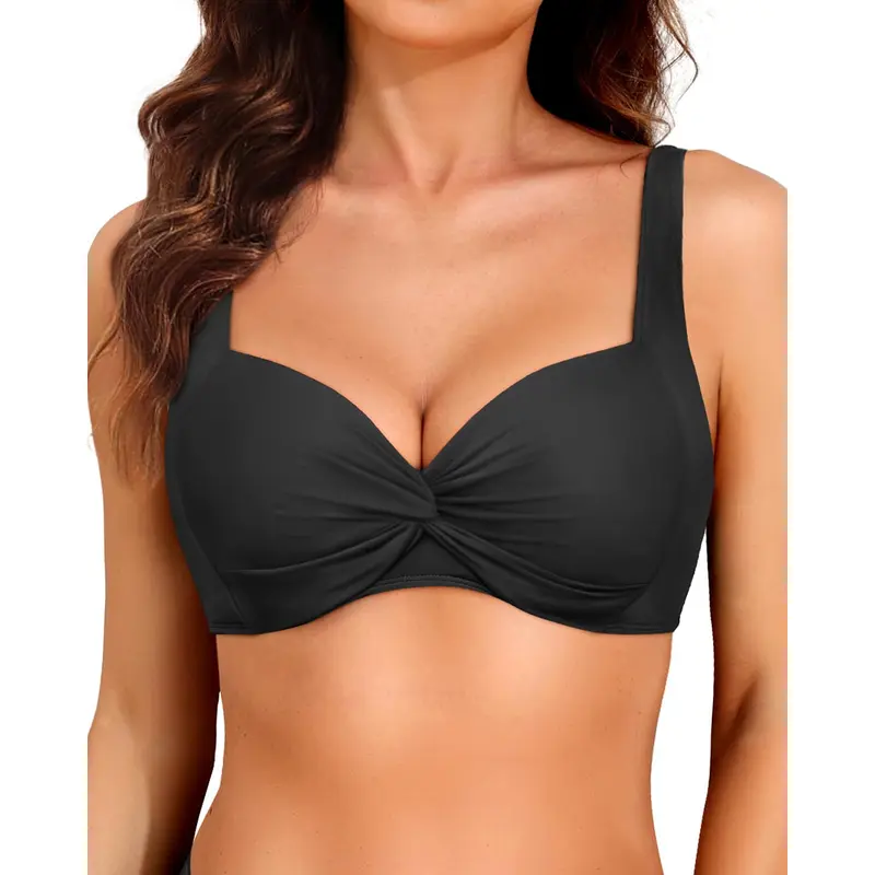 Yonique Women Underwire Bikini Top - Push Up Bathing Suit Top Padded Bra Swimsuit Top
