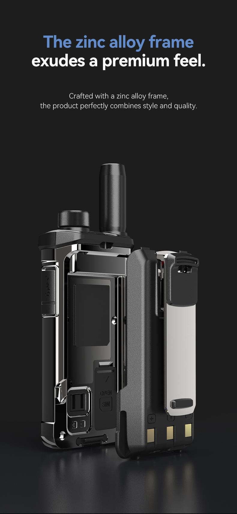 EcallRadio T6 4G LTE PoC Walkie Talkie - Unlimited Range Real-time Communication Device with 2000mAh Long Battery Life. Global Two Way Radio for Security, Fleet, Construction & Outdoor Camping Hiking. Best Handheld Intercom with Type-C Charging