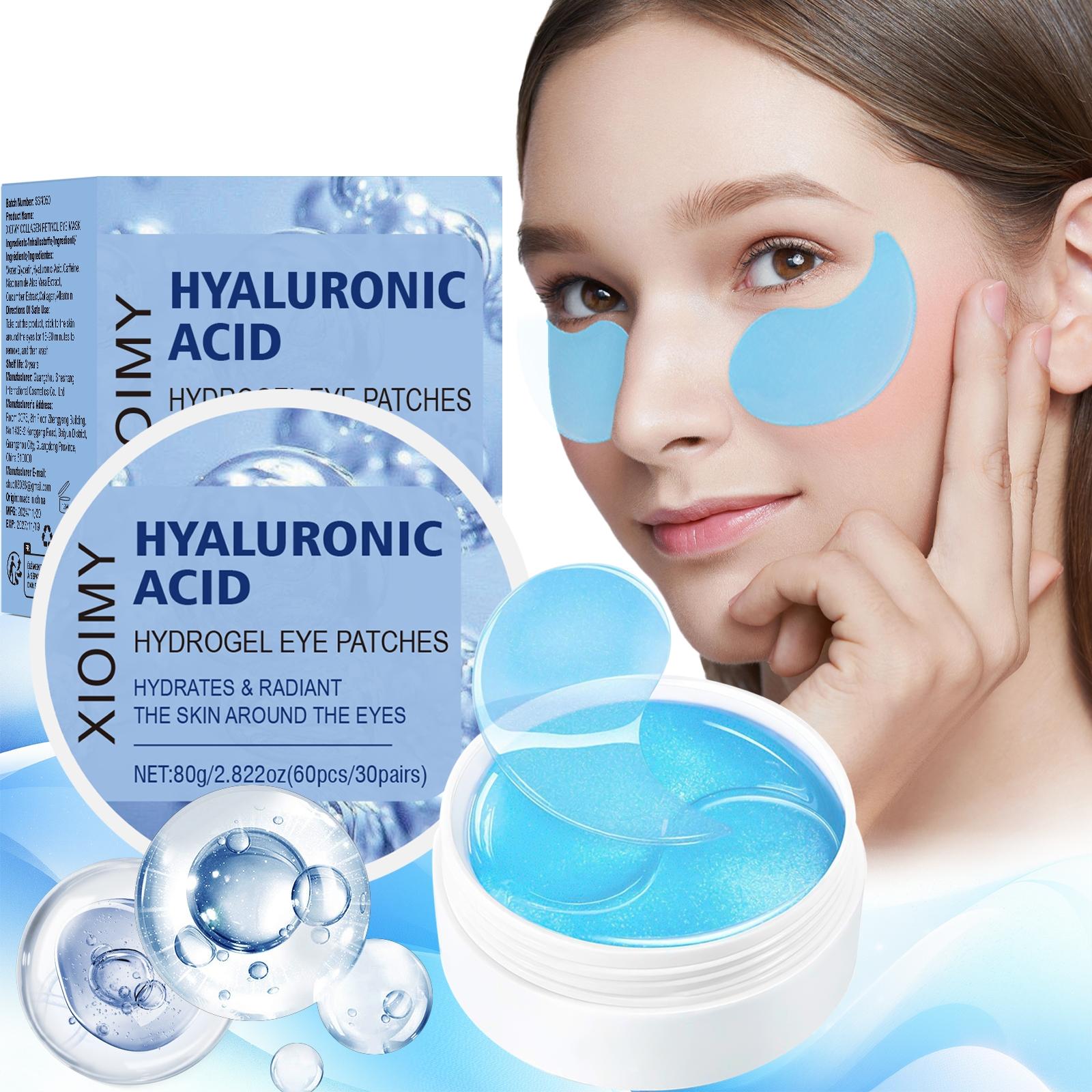 60pcs Eye Mask Set, Strong Moisture Boosting & Firming, with Retinol & Hyaluronic Acid, for Brightening & Elasticity Enhancement
