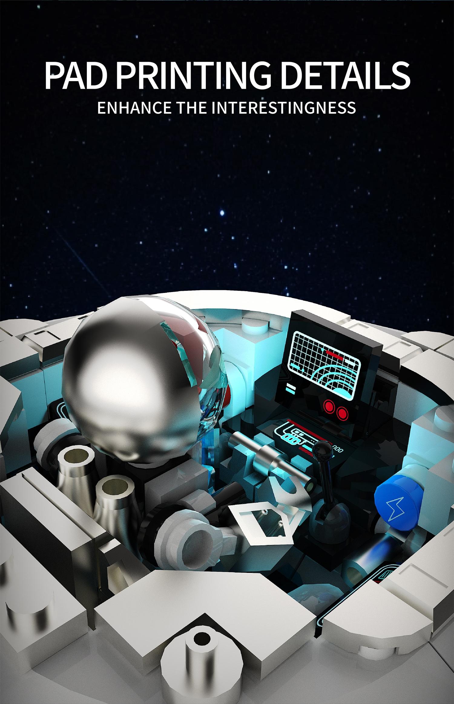 Creative Space Ufo Galaxy Spaceship Building Kit, Stem Educational Assembly Toy, Home & Office Decor, Perfect Gift for Kids & Sci-Fi Lovers