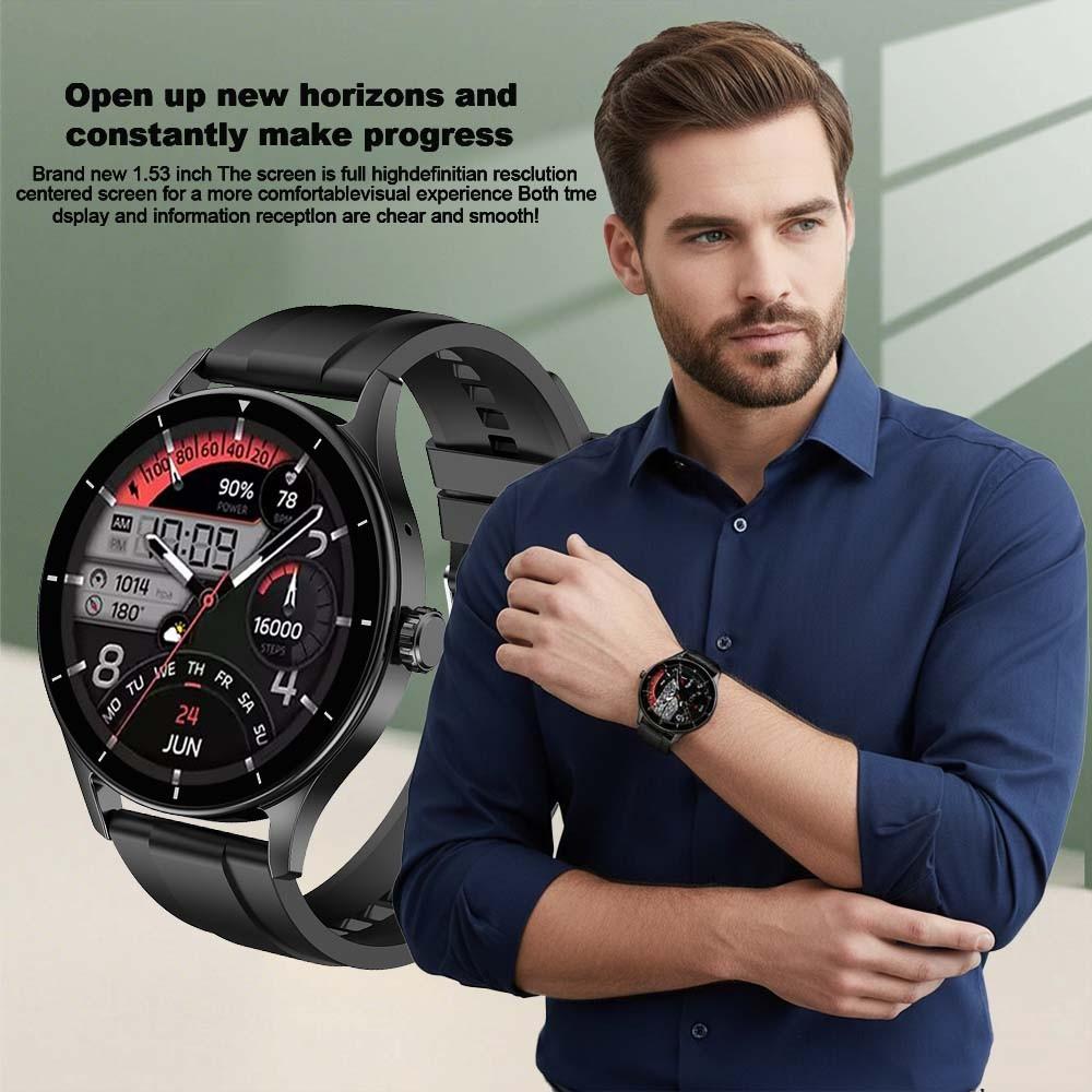 1.53 Inch Style Smart Watch Screen High Definition Festivals Men And Women BT Call Answering Fashionable Watch Health Tracker Multiple Sports Modes Notification Reminders Voice Assistant Smartwatch Women Promotes Healthy