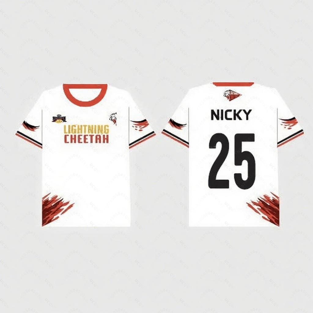 2026 Summer Round Neck Casual Thailand Men and Women Gmm Tv Sports Meeting Jerseys 3d Printed Short-Sleeved Red Team Beach Wear