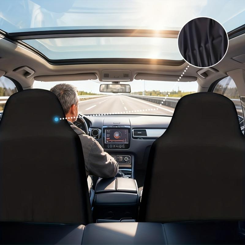 Two-piece cherry design, pink bow on a black background for the front seat cover. Perfect for individual front car seats. It is a practical gift suggestion for vehicle operators and owners.
