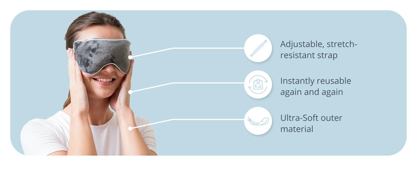 Dry eye hot compress eye mask - steam hot compress eye protection - auxiliary therapy for stye and chalazion - electric heating hot compress pad - treatment of blepharitis with damp heat eye mask
