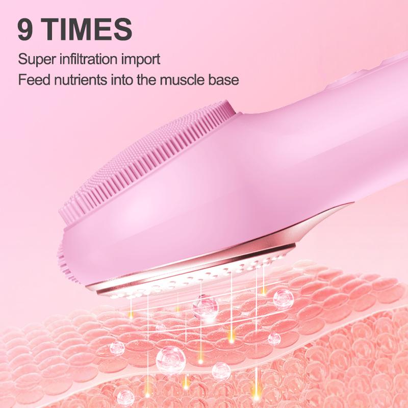 Facial Cleansing Brush Skin Massager Electric Silicone Face Brush USB Cleansing Waterproof Sonic Vibration
