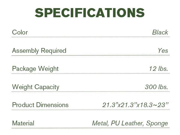 MUTICOR Rolling Stool Swivel Salon Shop Stool Chair Adjustable Drafting Stool Massage Spa Stool with PU Leather Cushioned in Black/Black and Silver/Grey#TikTokShopBlackFriday #ChristmasGifts