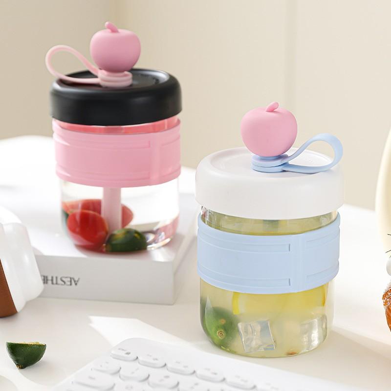 1 Piece Large Capacity Press Ice Cube Cold Brew Cup, Food-Grade Material Leak-Proof Seal, With Straw Easy Release, 2-in-1 Ice Making & Cold Brew, For Commute Outdoor Office Special Portable Practical High-Value