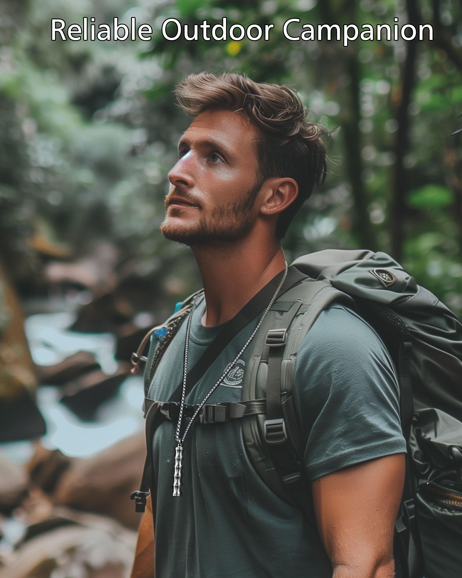 PJYTAC Titanium Pill Holder Necklace Emergency Whistle Mini EDC Pill Container Pendant for Holding Small Things