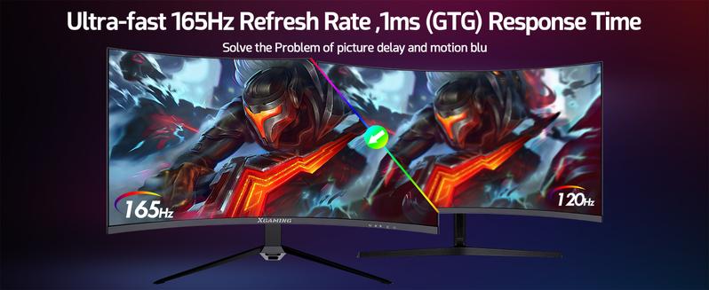 27 Inch Curved Monitor 2K 165Hz 1500R, QHD 2560*1440p Gaming Computer Monitor, 16:9 HDMI Display, 1ms(MPRT), FreeSync, 99% sRGB, Eye Care HDR PC Screen Built-in Speakers, VESA, Tilt Adjustable, Black gaming monitor