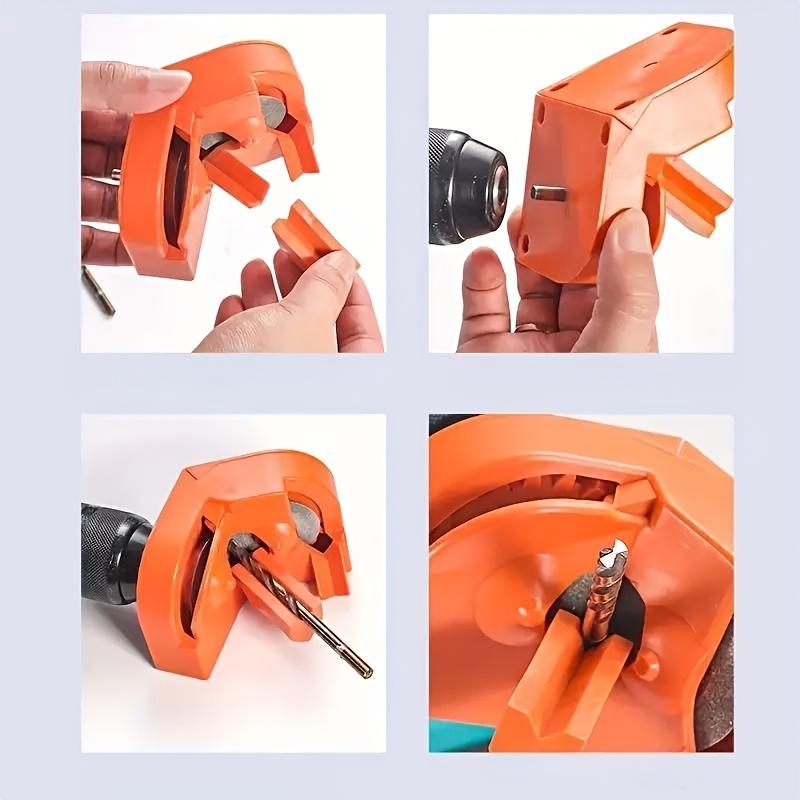 4-in-1 Portable Drill Sharpener, 1 Set Multipurpose Drill Grinding Tool, Durable Multi-purpose Drill Sharpener for Chainsaws Drill Hand Tools