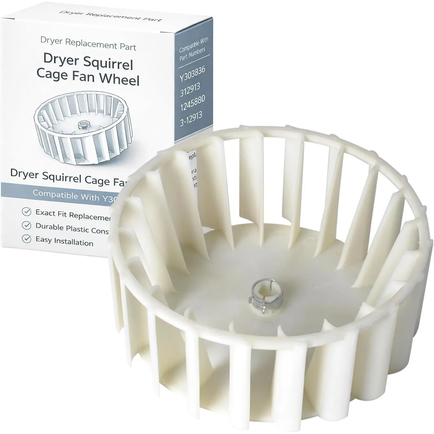 Dryer Blower Wheel 7.5 Inch Diameter Compatible with Maytag Replaces 312913
