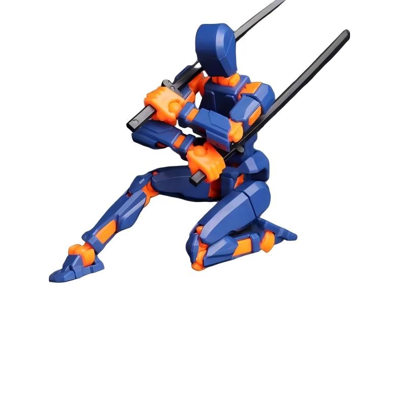 Stress Relief Toy Building Blocks Figure Assembly Model, Multi-Joint Poseable Doll, Construction Gift, Fun Educational Playset