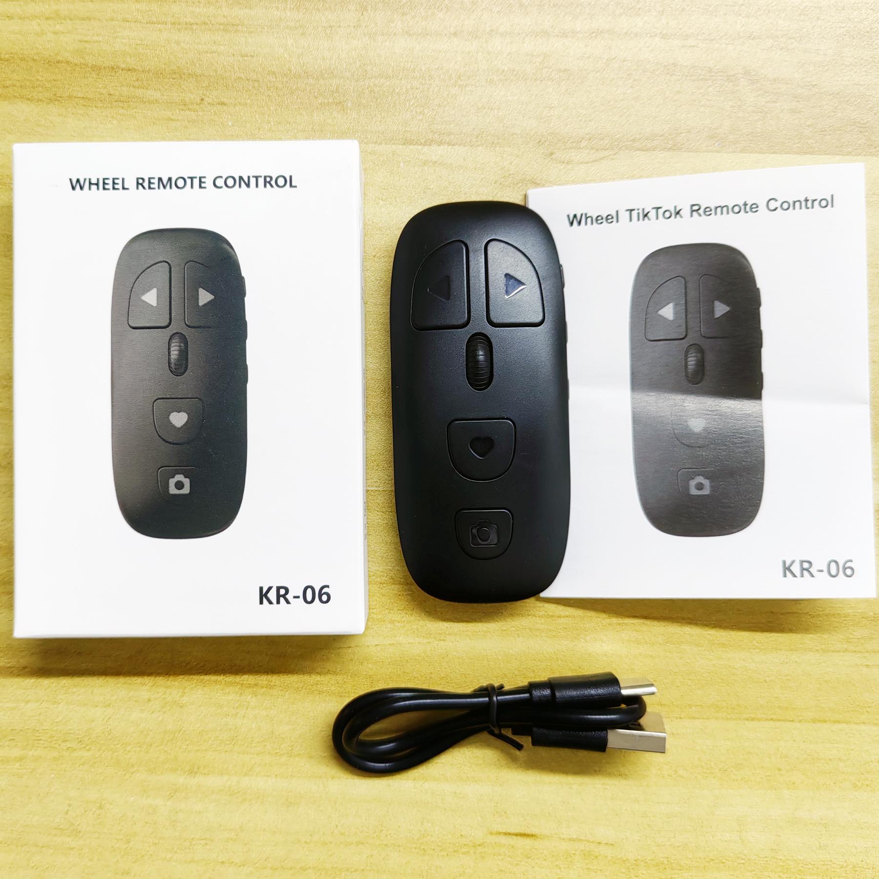 Wheeled Phone Remote Controller, Tiktok Video Swipe Control, Smart Selfie Remote with Zoom Function, Volume Control, for Android and iOS Phones/pads