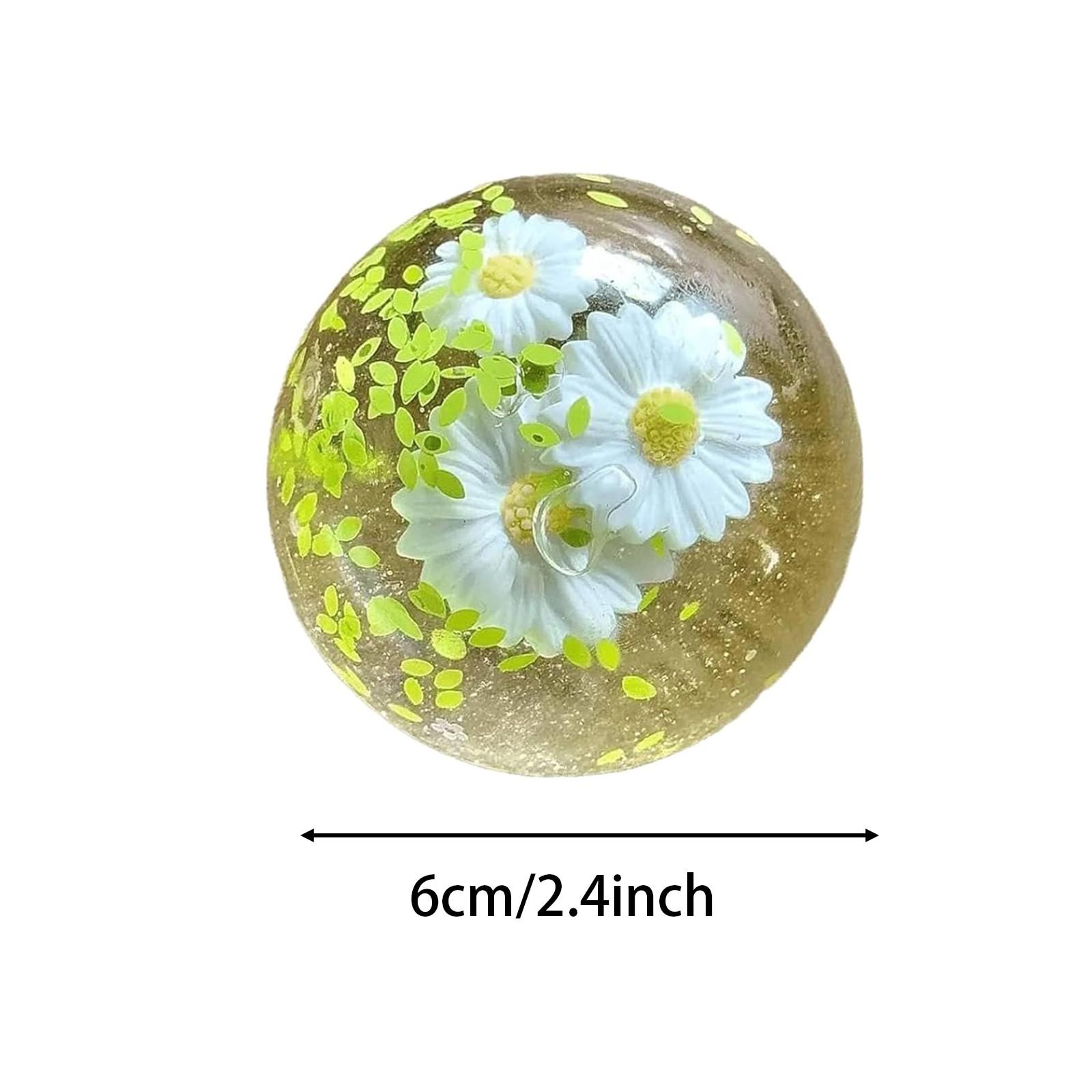 1/2 PCS Coconut Oil Squishy, Crunchy Fidget Stress Ball, Stress Relief Fidget, Slow Rising Squishy, Kasuga Daisy, Ultra-Soft & Non-Sticky, Reusable, Portable Squeeze, Decompression Squeeze Sand Glutinous Sensory Fidgety Toy, During Study, Work