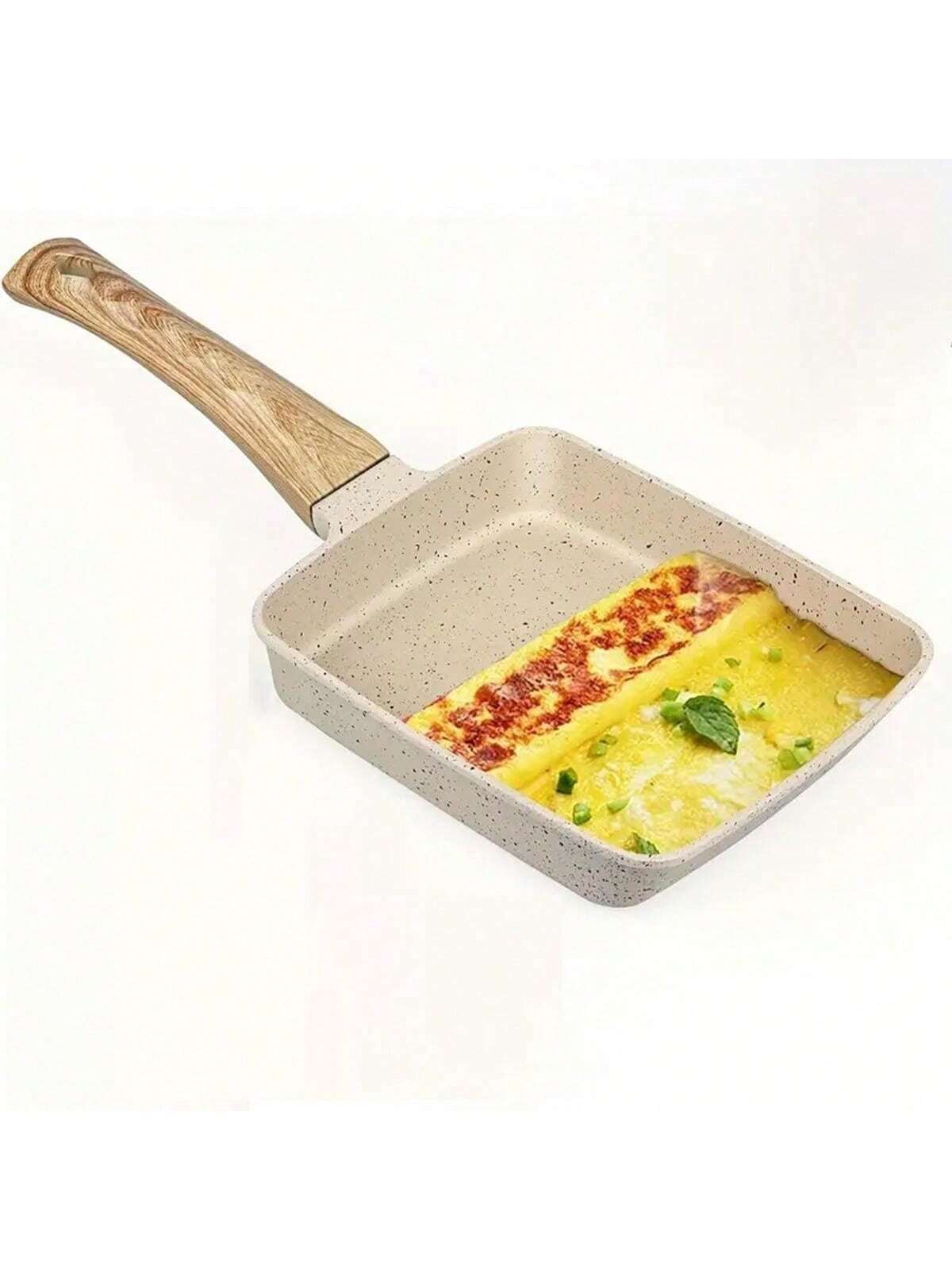 Non-Stick Egg Fry Pan, Frying Pan, Rectangular Grill Pan for Eggs, Durable Nonstick Cooking Utensil, Perfect for Home Kitchen Use