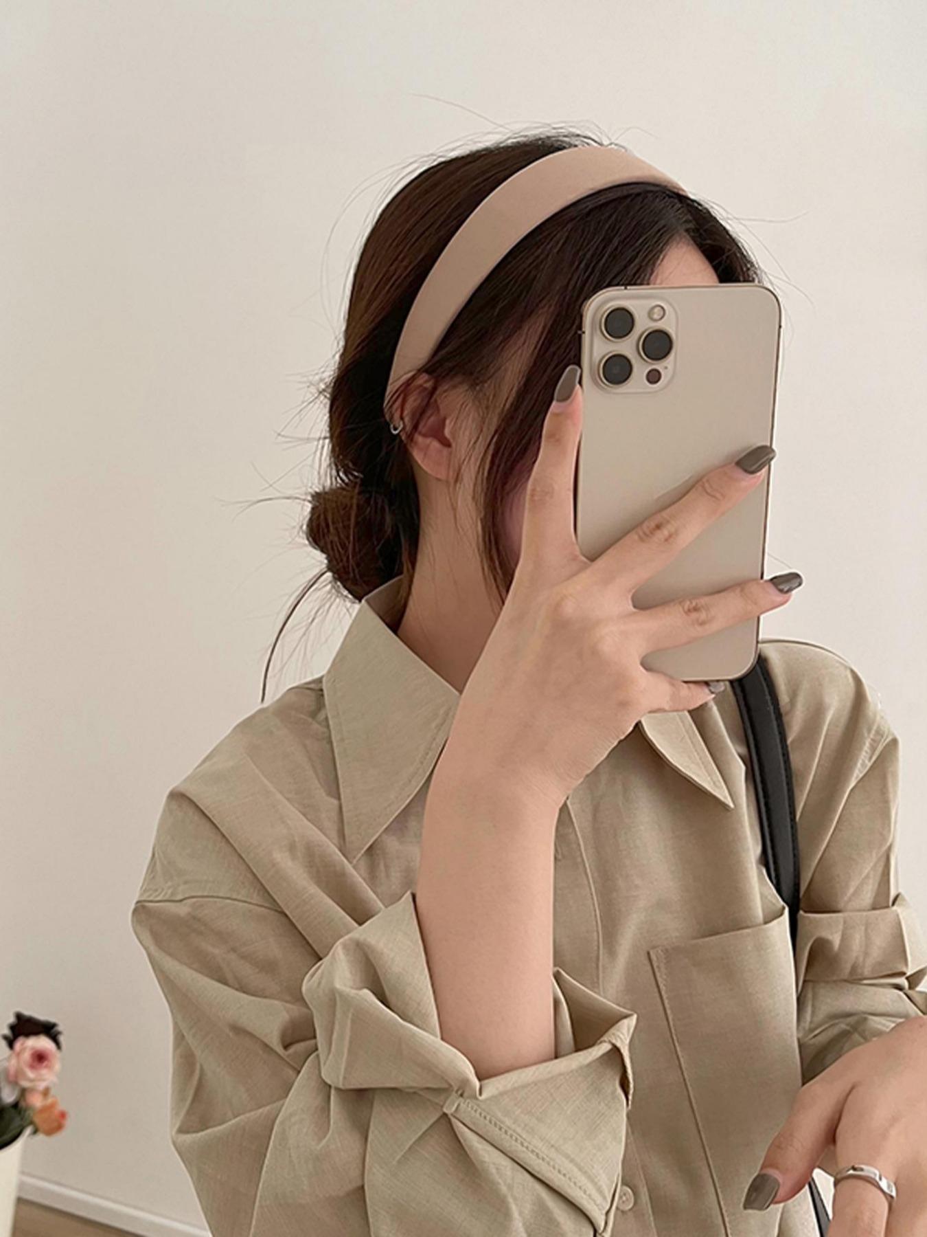 1/4pcs Women's Retro Elegant Solid Color High Headband Hair Accessories For Daily Wear, Face Washing, Makeup, Clothing Matching, Suitable For All Hair Types, Headbands Women