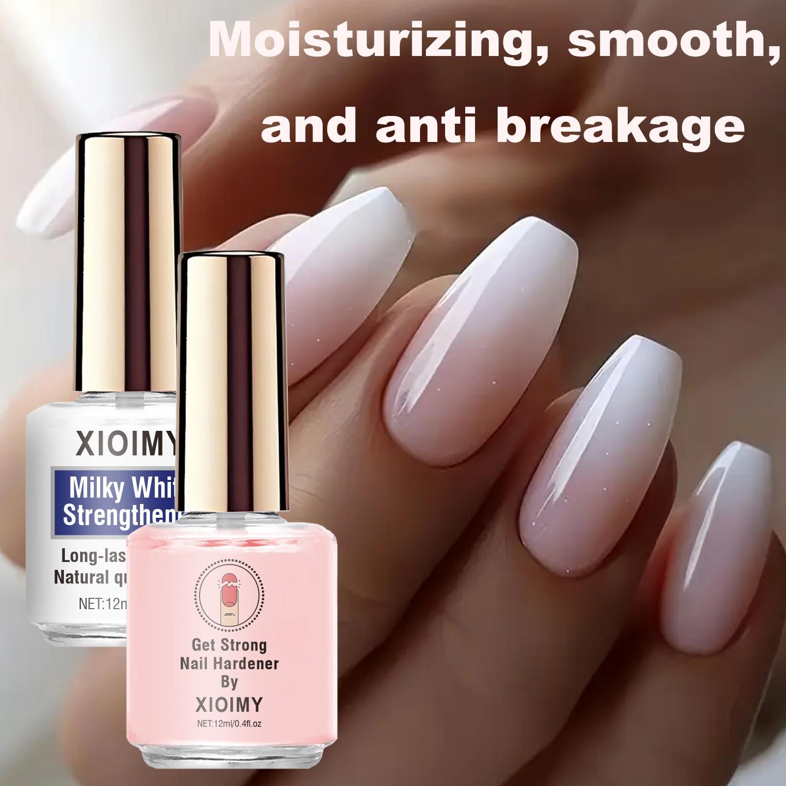 Natural & Milk Nail Strengthening Set, Decorative Natural Nails, Nutritious Healthy Nails, Long Lasting Shine, Thin Soft Brittle Nails