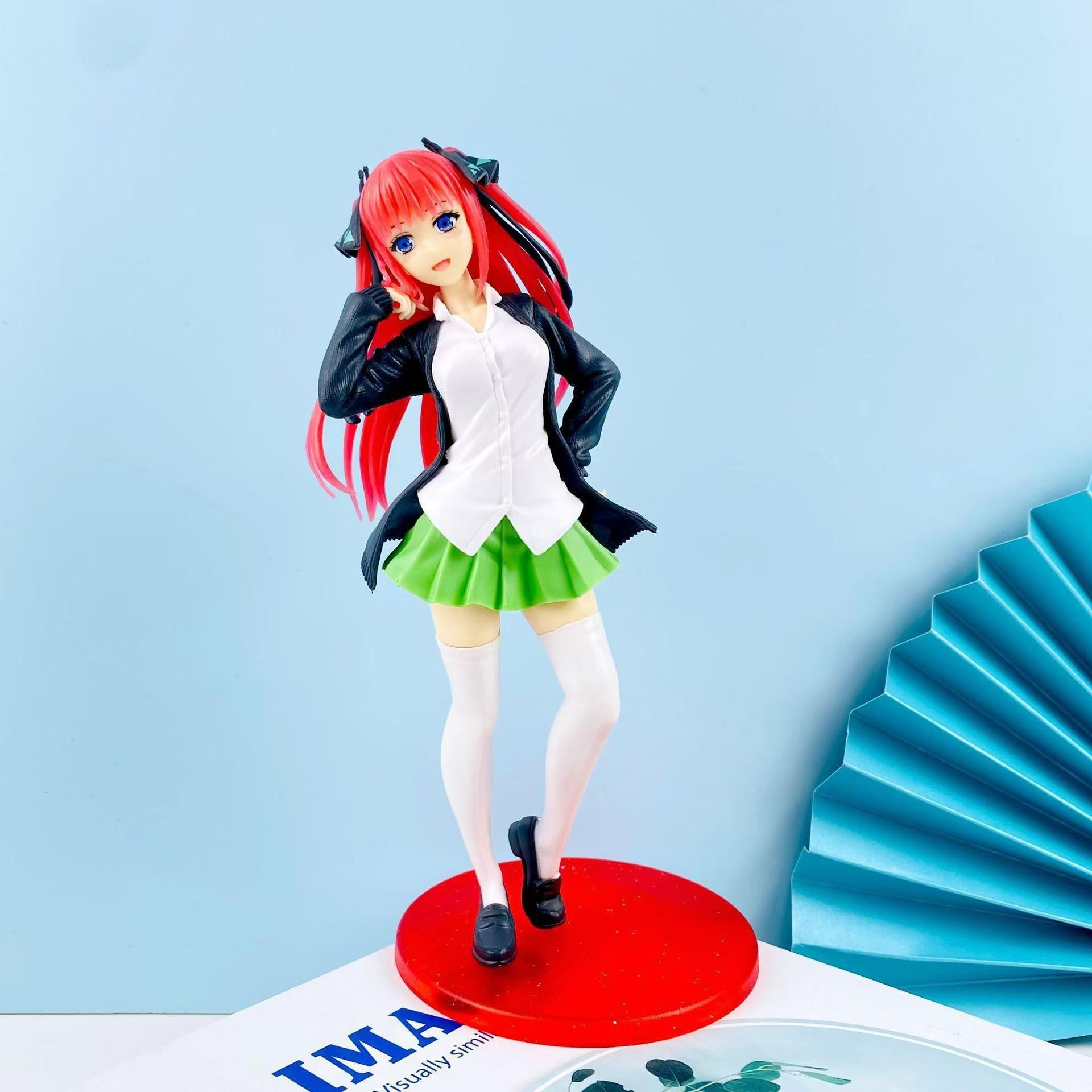 Anime The Quintessential Quintuplets Figure Miku Nakano Figuras Ichika Nino yotsuba itsuki School Uniform PVC Toys for Gift
