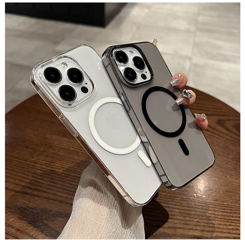Ultra-thin Transparent Magnetic Case for iPhone 17/16/15/14/13/12 Pro Max New 17 Pro Minimalist Design Luxury Protective Shockproof Cover