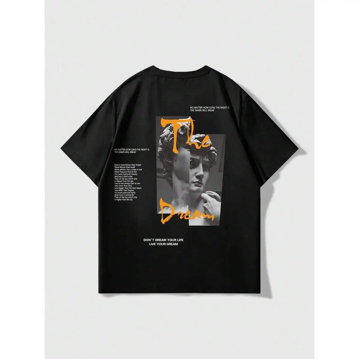 Manfinity EMRG 4-Pack Men's Graphic Print T-Shirts Pack,Short Sleeve Crew Neck Regular Fit,Geometric Pattern,Black And White,Summer,Casual,Streetwear,City Break,Y2k