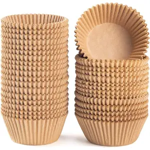 Standard Natural Cupcake Liners, 500-Pack, Odorless, Oil-Resistant Paper Muffin Liners, Food-Grade Baking Cups, Suitable for Cupcakes, Muffins, Nuts: Home & Kitchen