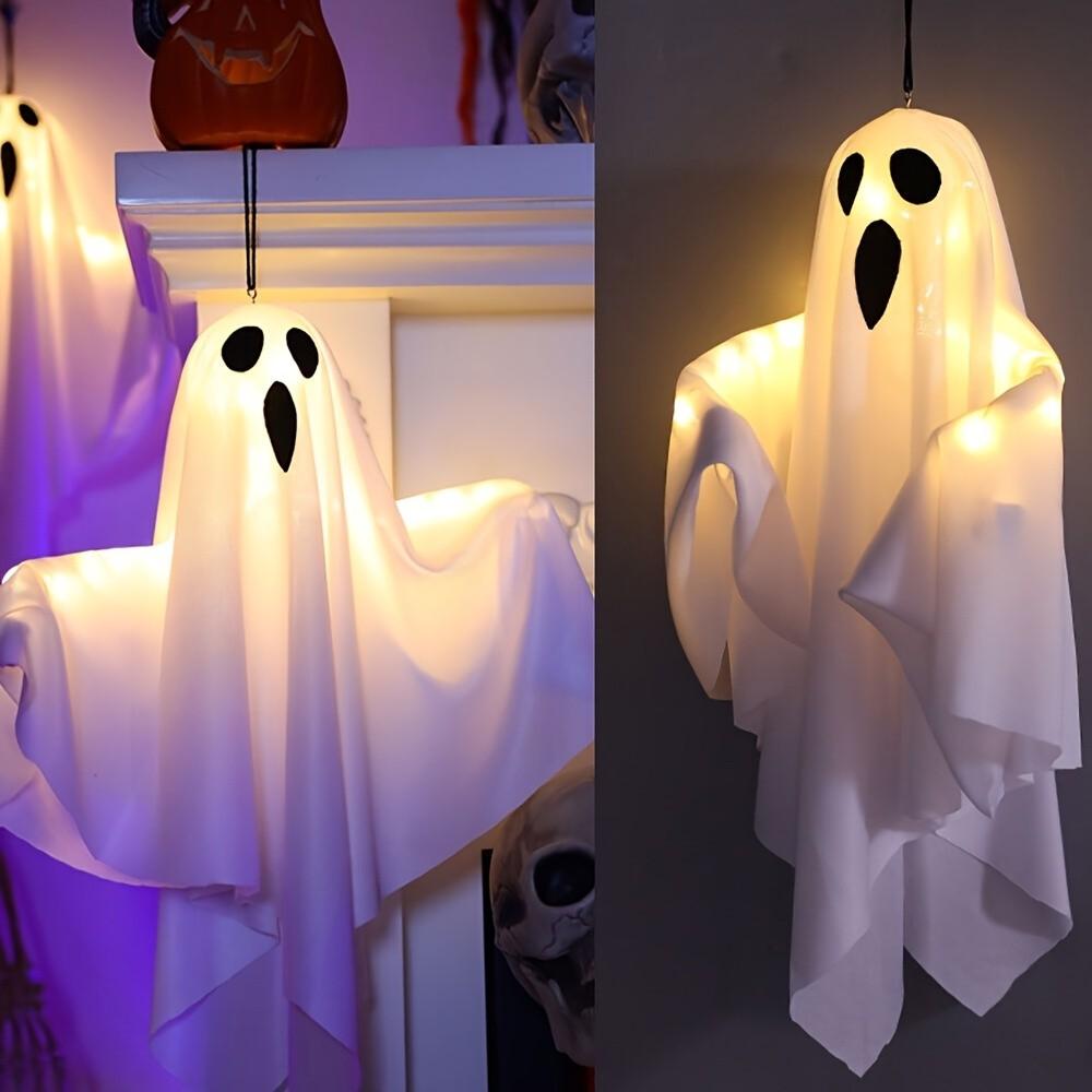 Halloween DIY Glow Decorations, 20-Inch LED Lights with Hanging Rope, Battery-Powered, Indoor Outdoor Use, Easy Installation, Festive Lighting