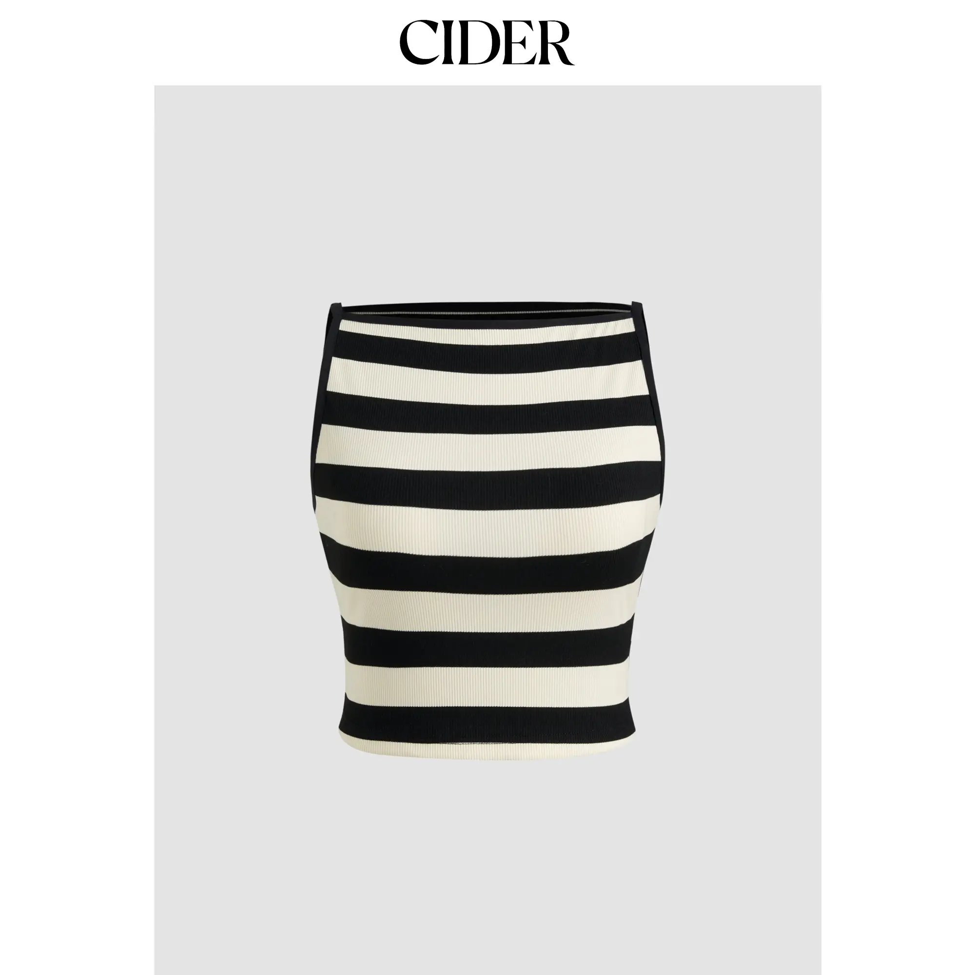 Cider Boat Neckline Striped Crop Tank Top