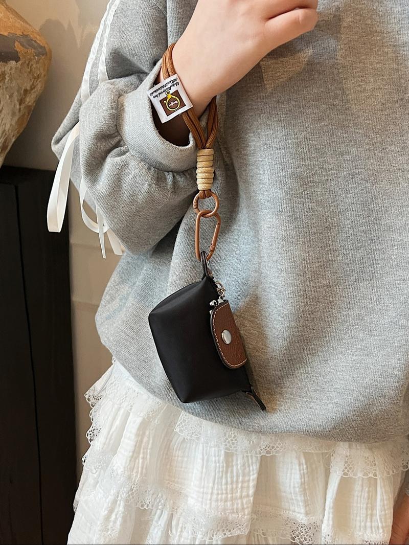 Women's Small Wallet with Detachable Nylon Wristband Coin Purse, Dual Pouch Wristlet, Zipper Closure, Decorative Bag, Christmas Gift for Young Girls, Gifts For Women