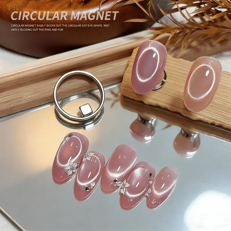 Hollow Ring Cat Eye Magnet Nail Tool, Black Silicone Ring - TikTok Shop