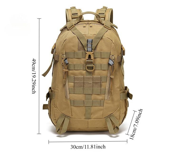 Military-Style Tactical Backpack for Men, Durable Multi-Functional Outdoor Survival Daypack, Ideal for Camping, Hunting, Hiking and On-the-Road All-Terrain Adventures