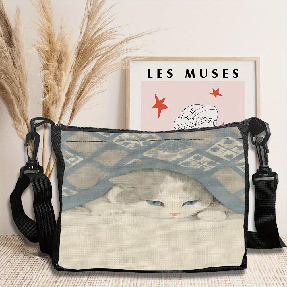 Street Graffiti Cat Illustration Series Printed Shoulder Bag 6.17