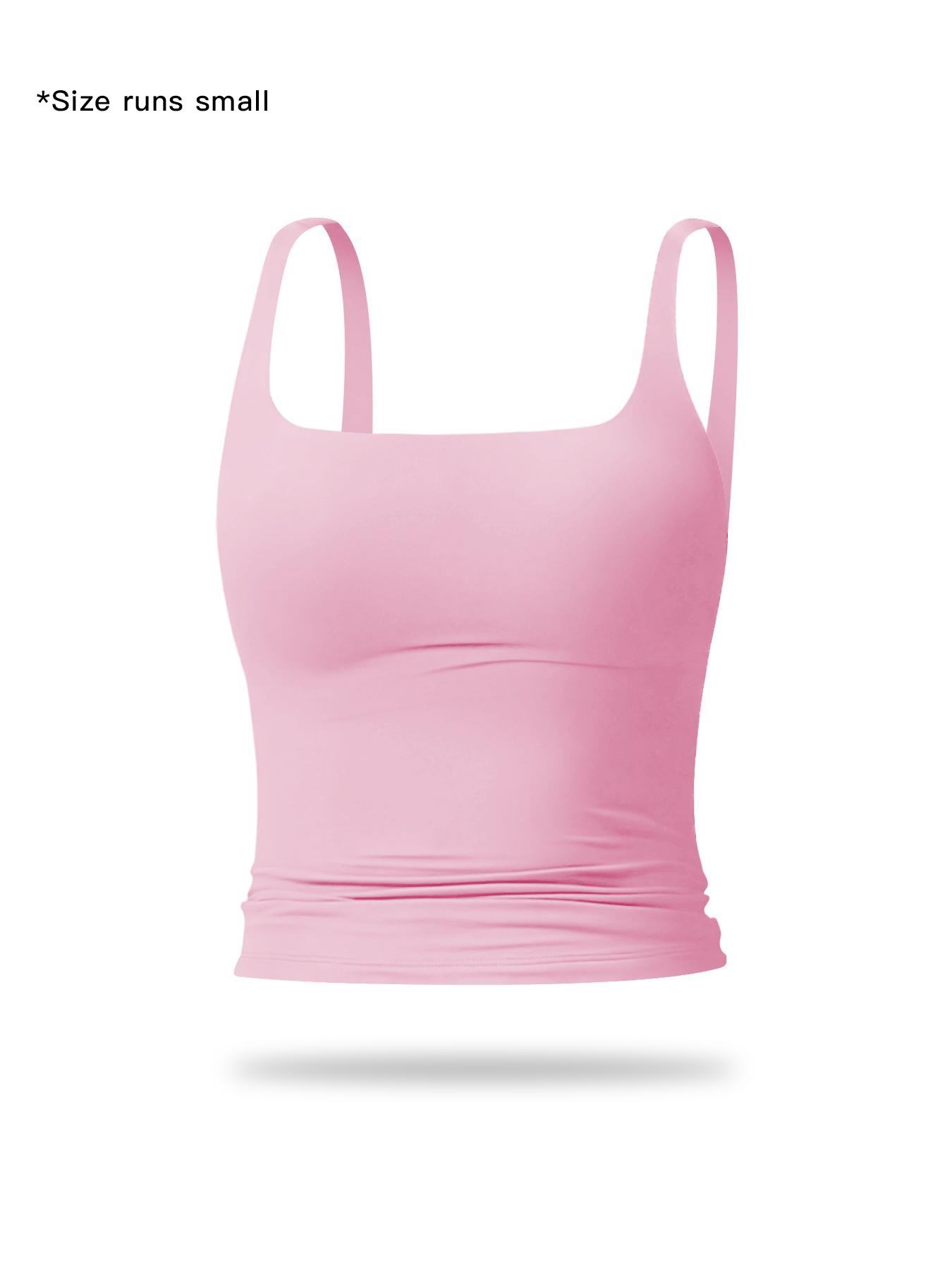 Women's Solid Color Sports Tank Top, Tight Sports Vest, Casual Comfy Breathable Sleeveless Sports Top for Yoga Gym Workout Running, Ladies Sportswear for All Seasons