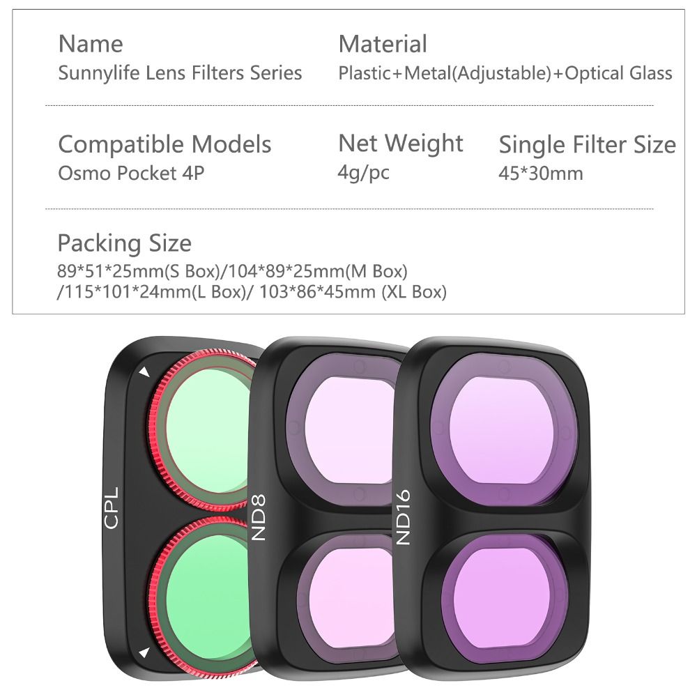 2026 New Arrival Optical Glass Lens Filters ND8/16/32/64 1/4 Black Mist Filters Kit  MCUV/CPL Lens Protector for DJI Osmo Pocket 4P Gimbal Camera Accessories