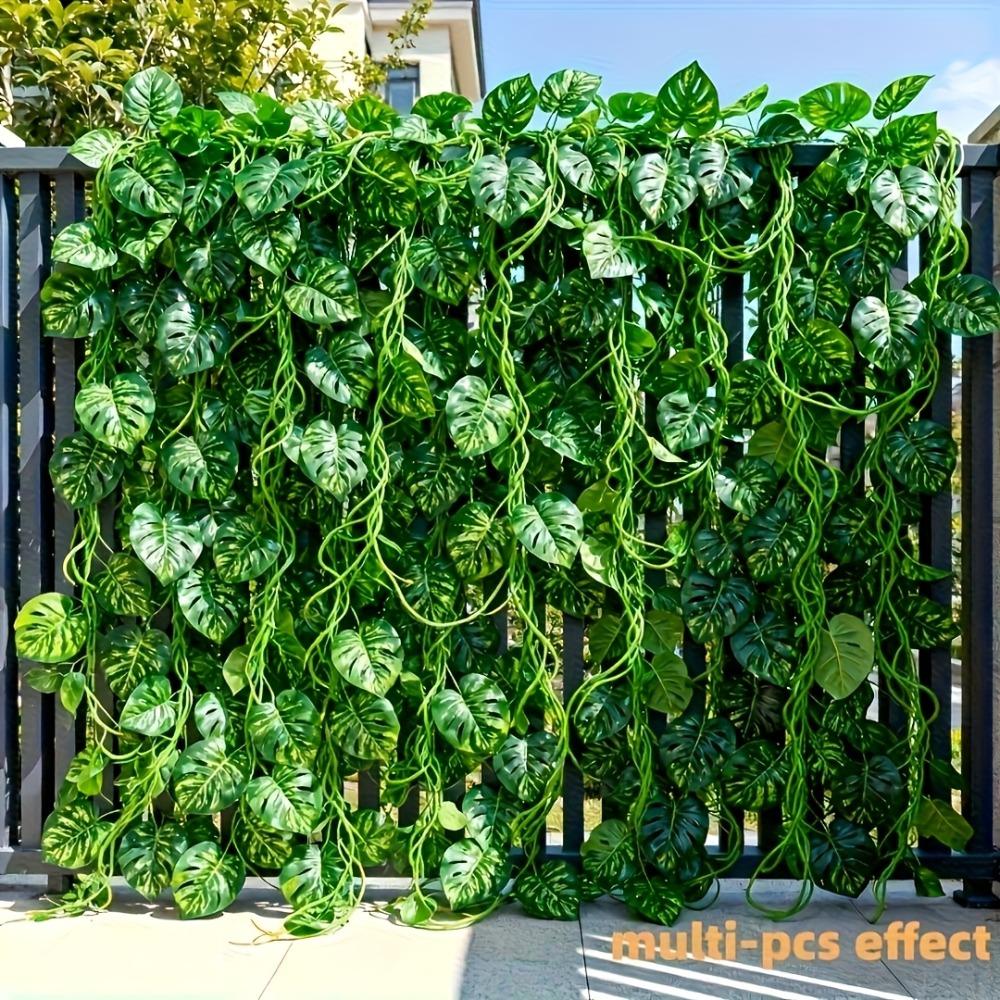 4Pcs Extra Long 6.84 meter - Artificial Turtleback Vine | Evergreen Vine with Lifelike Texture, Suitable for Christmas, Thanksgiving, Hanukkah, Plastic, Hanging Decoration