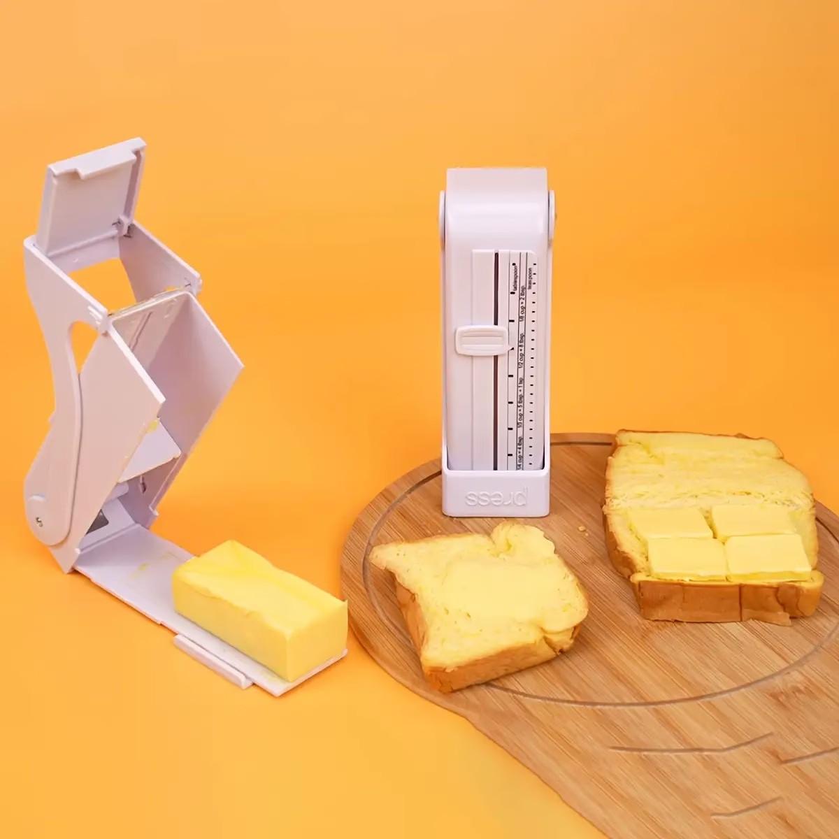 Multifunctional Butter Slicer Dispenser, Adjustable Portion Cutter with Ergonomic Handle, Easy to Clean Non-Stick Baking Tool for Home & Professional Kitchen