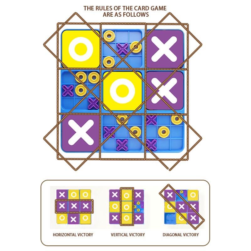 Upgrade Version Tic-Tac-Toe Game, Multi-Play Modes, Logic Training, Perfect for Festive Parties, Suitable for Ages 3+, Complete Set, Family Board Games