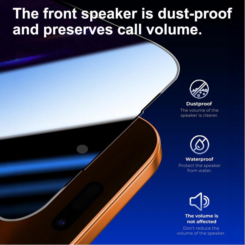 3-piece Dust-Free Privacy Set iPhone 17 Pro Max 6.9inch Protective Glass Screen Protector with Automatic Dust RemovalCompatible with iPhone 16 Pro Max, 16E, 15 Pro Max, and 14/13, includes installation tools.