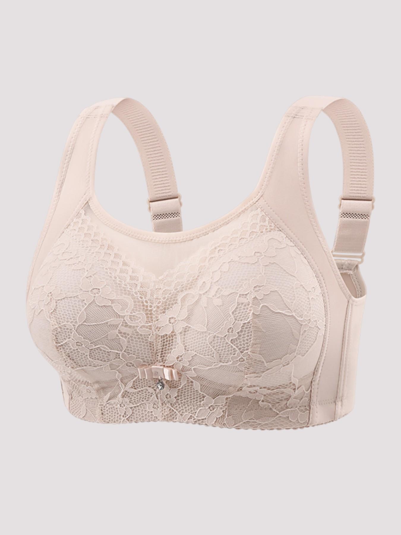 Comfortable Breathable Backless Chic Bralette Set, Large Bust Concealer, Anti-Sagging, Fixed Cups, No Magnetic, No Steel Ring, 5 Pieces