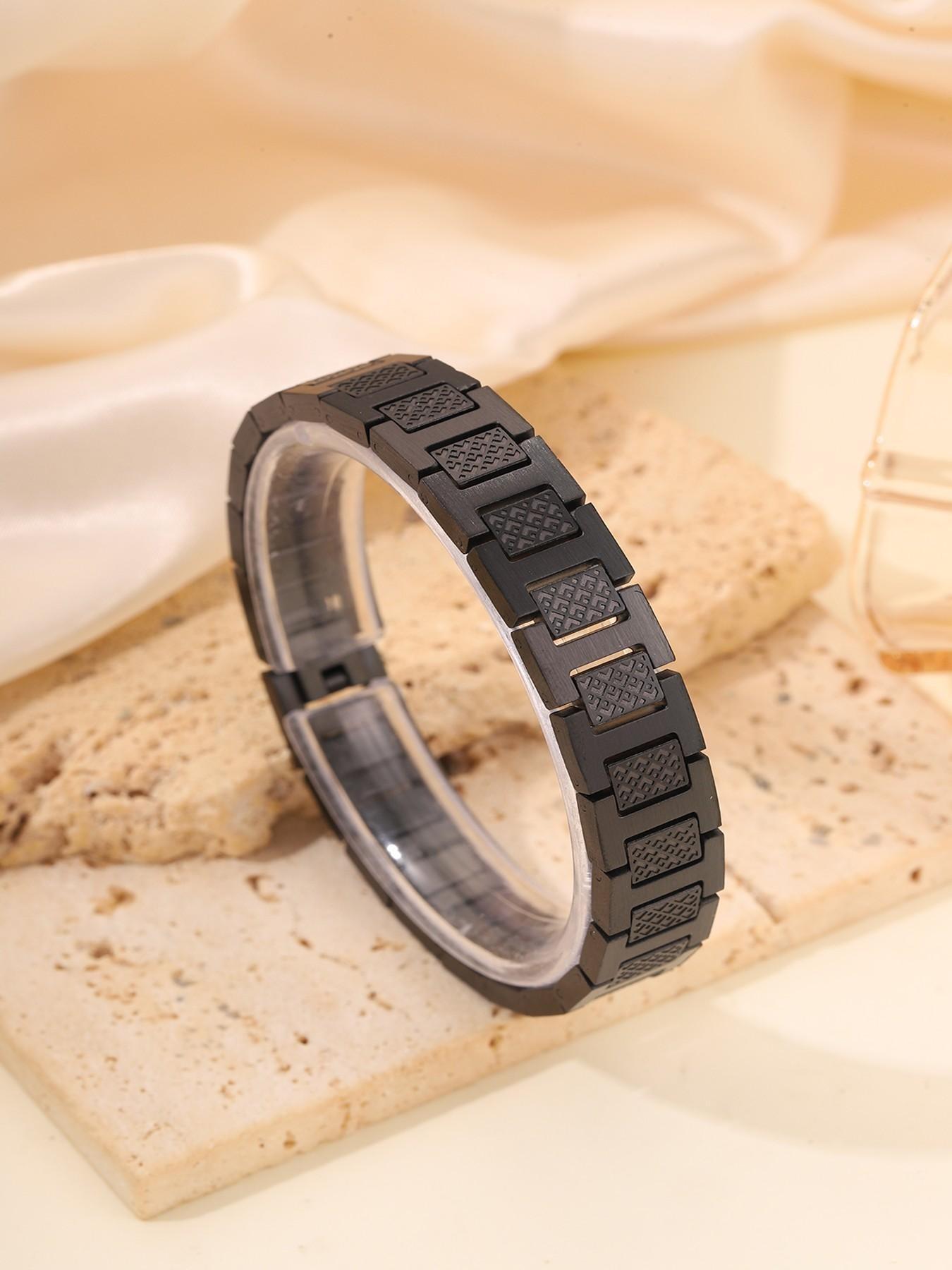 Fashion Retro Stainless Steel Crocodile & Fish Band Bracelet, Ideal for Men, Daily Wear, Parties, Gifts for Boyfriend, Friend, Father