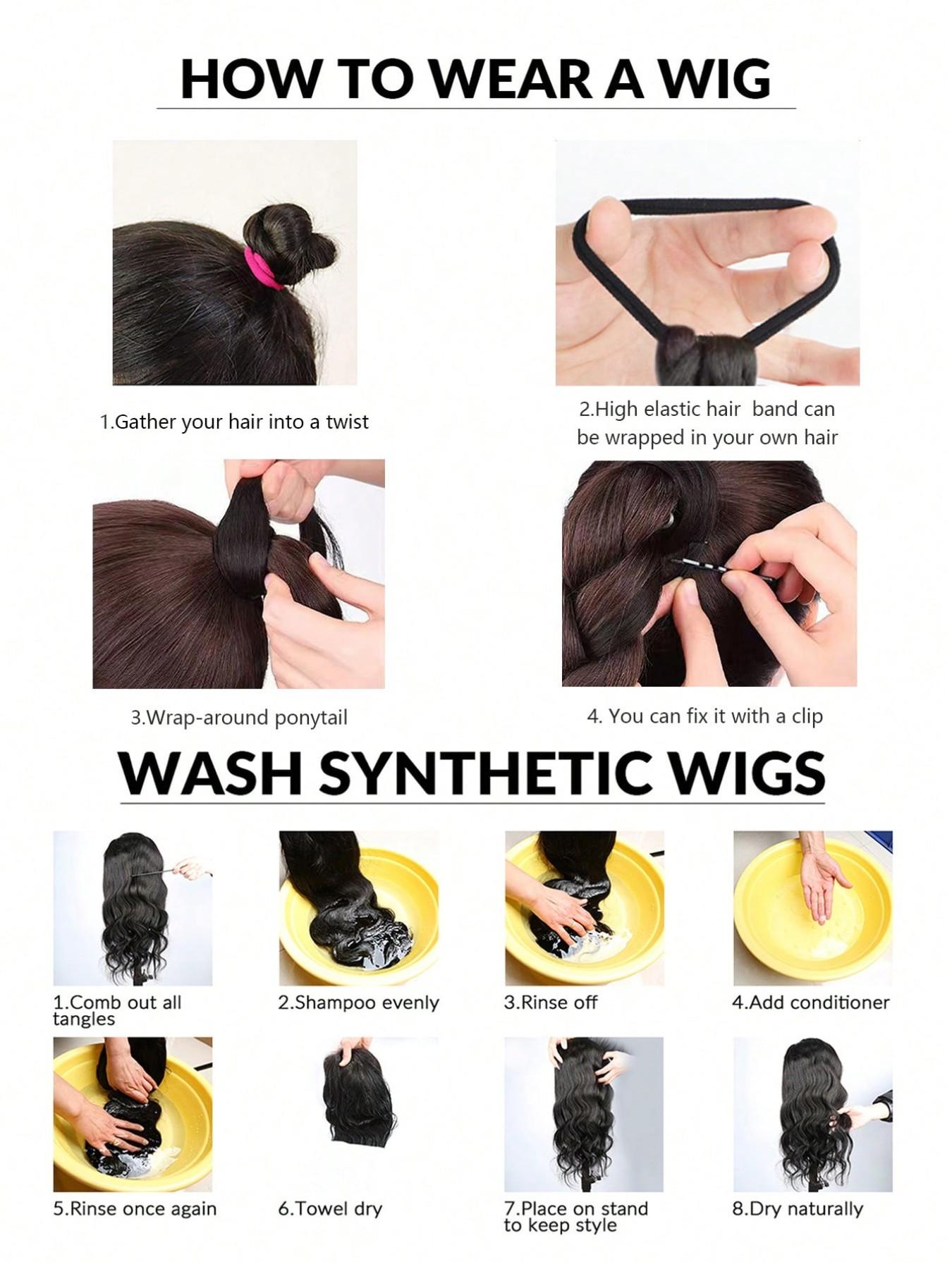 1 Piece Bubble Braid Ponytail Extension,  Hair Tie 24 Inch Braided Wrap Around Long Hairpieces Women Daily Wear Fashion Hair Accessories, Long Pre-styled Multiple Braided Ponytail Hairpiece for Women Daily Party Festival Use, Multiple Colors Available