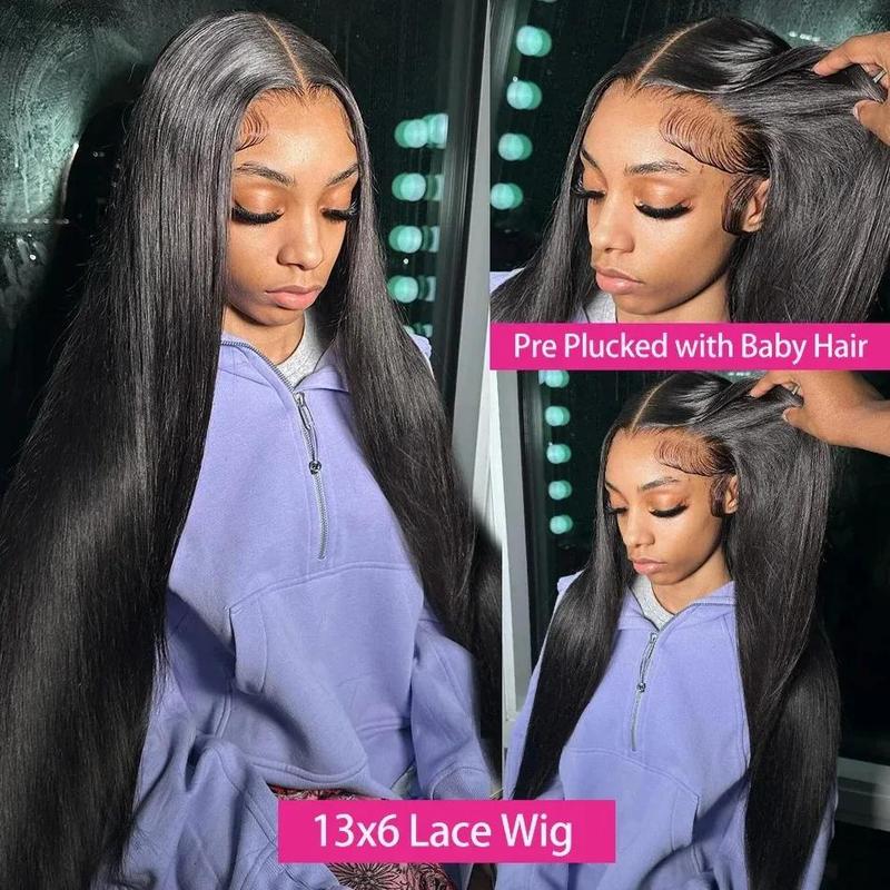 30"=$114 HD Transparent 13x6 Lace Frontal Wigs Human Hair Straight Pre-Plucked With Baby Hair 13x4 Lace Front Wig Smooth Virgin Hair For Women