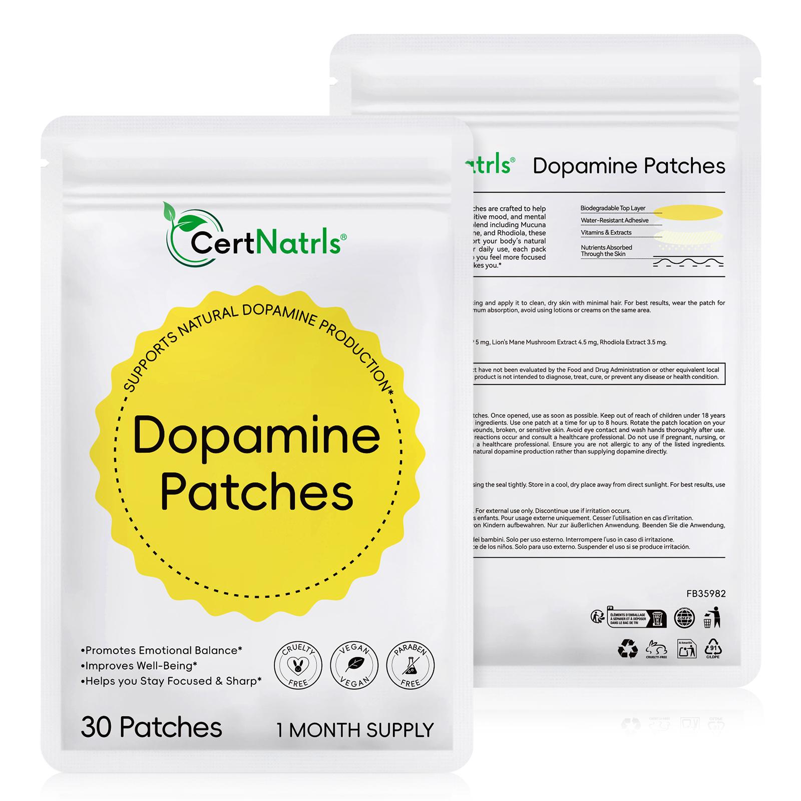 Dopamine Patch Set, Emotion Balance & Focus Booster Patches, Emotion Balancing, Wearable Health Care for All Ages, Office & Sports Use, 30 Sheets Per Pack