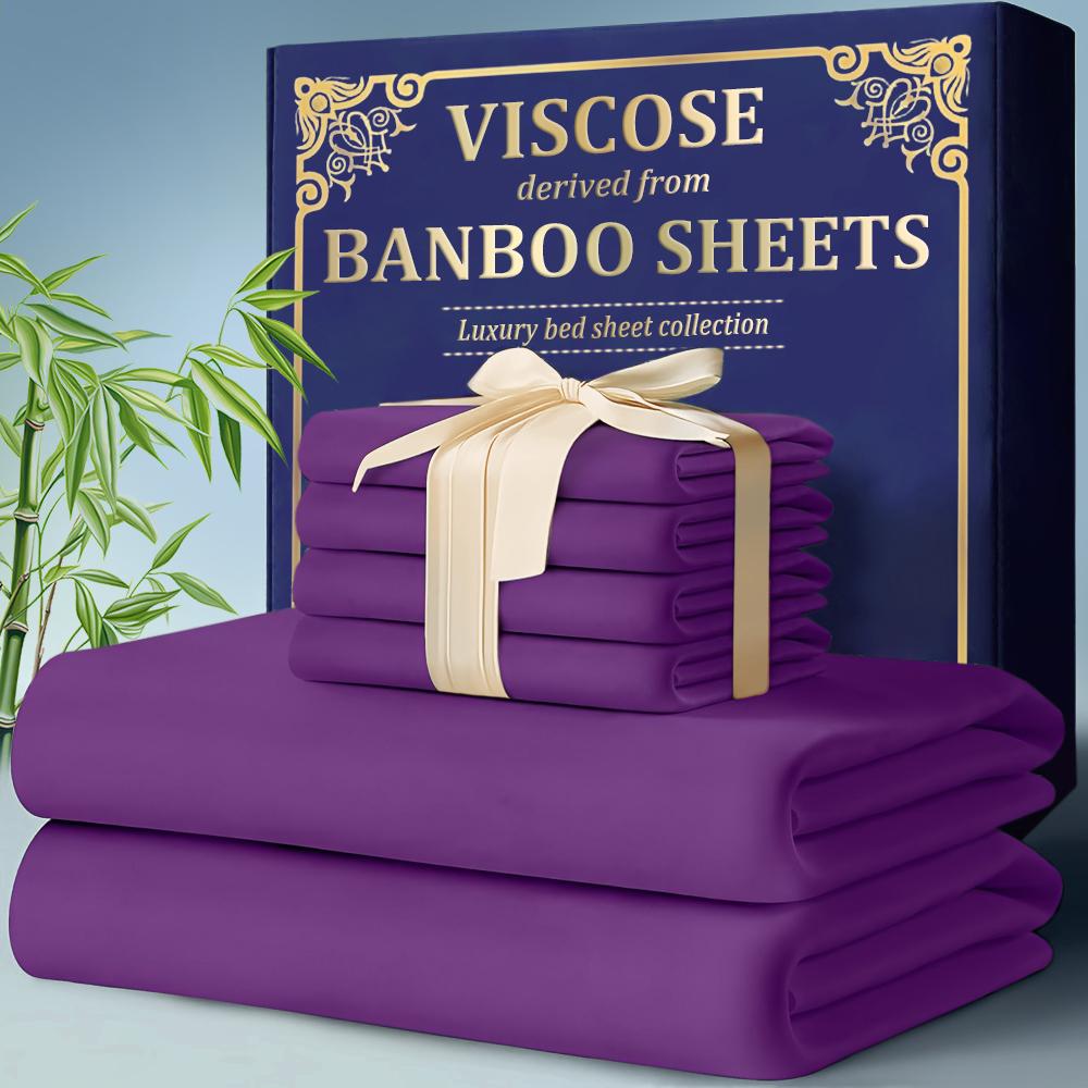3/4pcs Cooling Bamboo Bed Sheet Set, Breathable and Close-Fitting, Comfortable and Super Soft, Large Bedding Set, Suitable for Hot Sleep, Washable and Machine Washable, All Seasons, Holiday Gift, Perfect for Bedrooms or Guest Rooms blue cat various color 3/4pcs Cooling Bamboo Bed Sheet Set, Breathable and Close-Fitting, Comfortable and Super Soft, Large Bedding Set, Suitable for Hot Sleep, Washable and Machine Washable, All Seasons, Holiday Gift, Perfect for Bedrooms or Guest Rooms blue cat various color