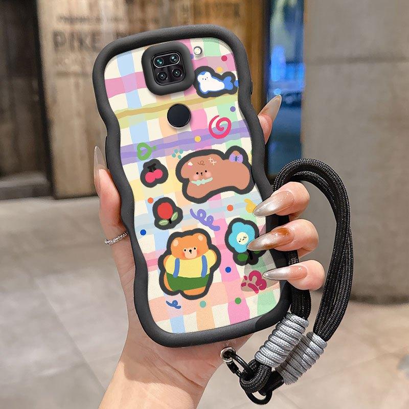 1 Piece Cute Party Suitable For Redmi Note 9 Flexible Anti-Scratch And Lanyard Note 9 Edition Phone Case Cover Ideal For Meeting