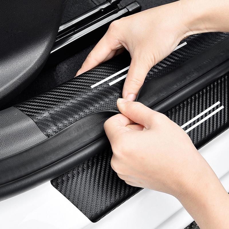 Universal Car Threshold Strips, Custom Fit Protection Decorative Trim, Ford Door Anti-Scratch Kick Proof Wear Resistant Welcome Strip, Car Door Protector