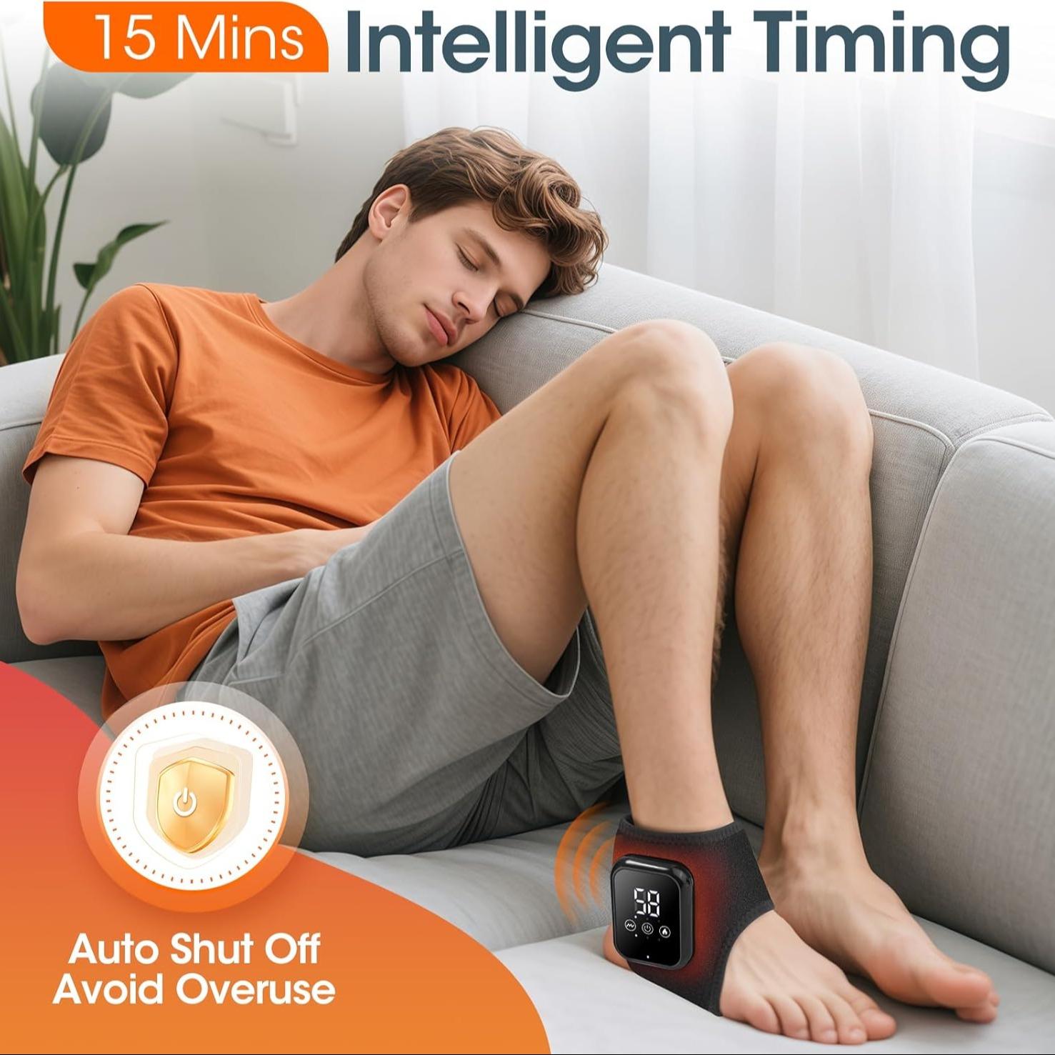 Electric Heated Foot Massager, Wireless Ankle Heating Pad, Portable Foot Warmer, Rechargeable Spa Tool for Men and Women, USB Rechargeable, Usb Rechargeable Massagers (1 Piece or 2 Pieces) detail 7