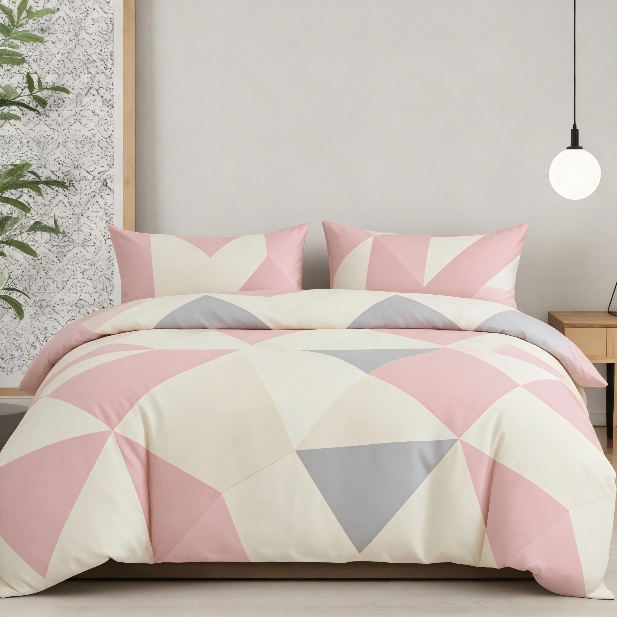 Geometric Pattern Bedding Set, Decorative Bedding Set, Modern Bedroom Fashion Decor, Soft Comfortable Fabric, Cozy Sleep Experience, Home Interior Design