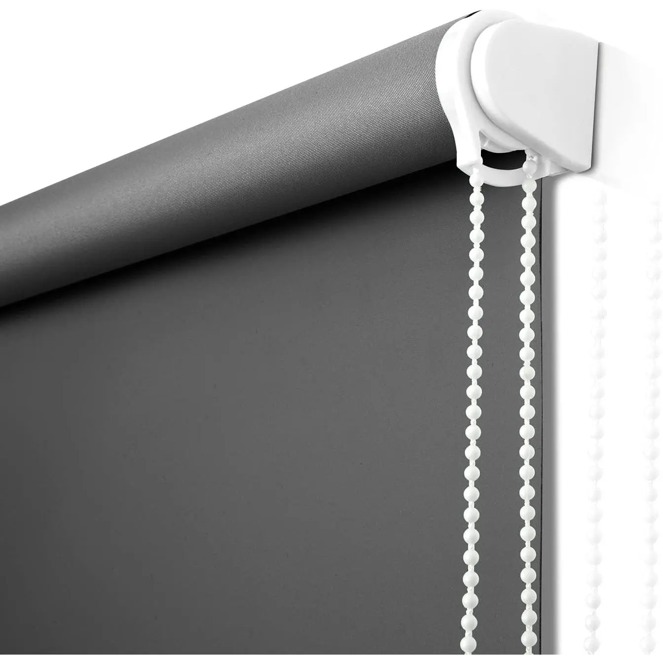 NUTRO CHILL Blackout Roller Shades for Window 52" W x 68" L Charcoal Gray | Window Blinds with Chain Cord, Thermal Insulated, Easy to Install Blackout Roller Blinds for Home, Door, Kitchen, Bathroom